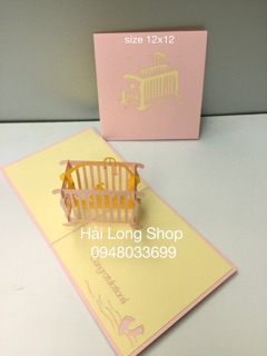 Cũi Trẻ Em ( baby ) - Thiệp 3D