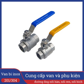 Van bi inox 201, 304 tay gạt ren trong phi 21 27 mã spw1