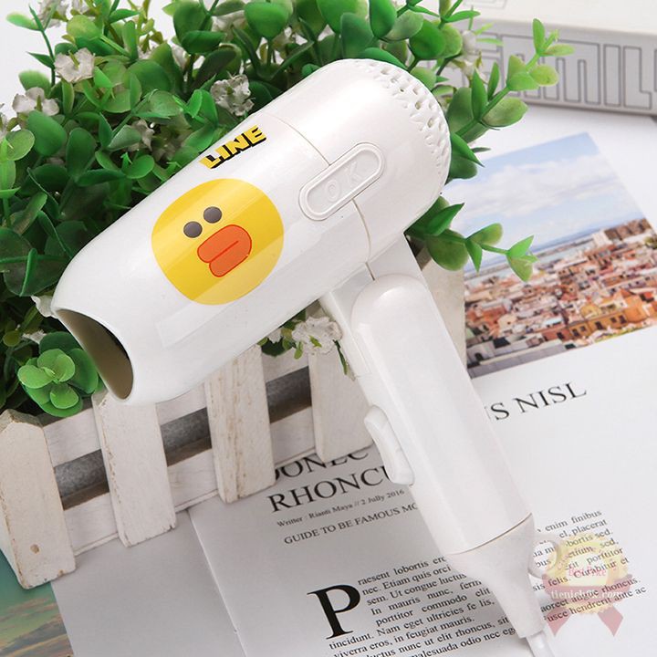 Máy sấy tóc mini cầm tay gấp gọn hình thú 2 chế độ nóng lạnh tiện lợi 220V