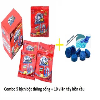 COMBO BỘT THÔNG CỐNG + VIÊN KHỬ MÙI TẨY BỒN CẦU