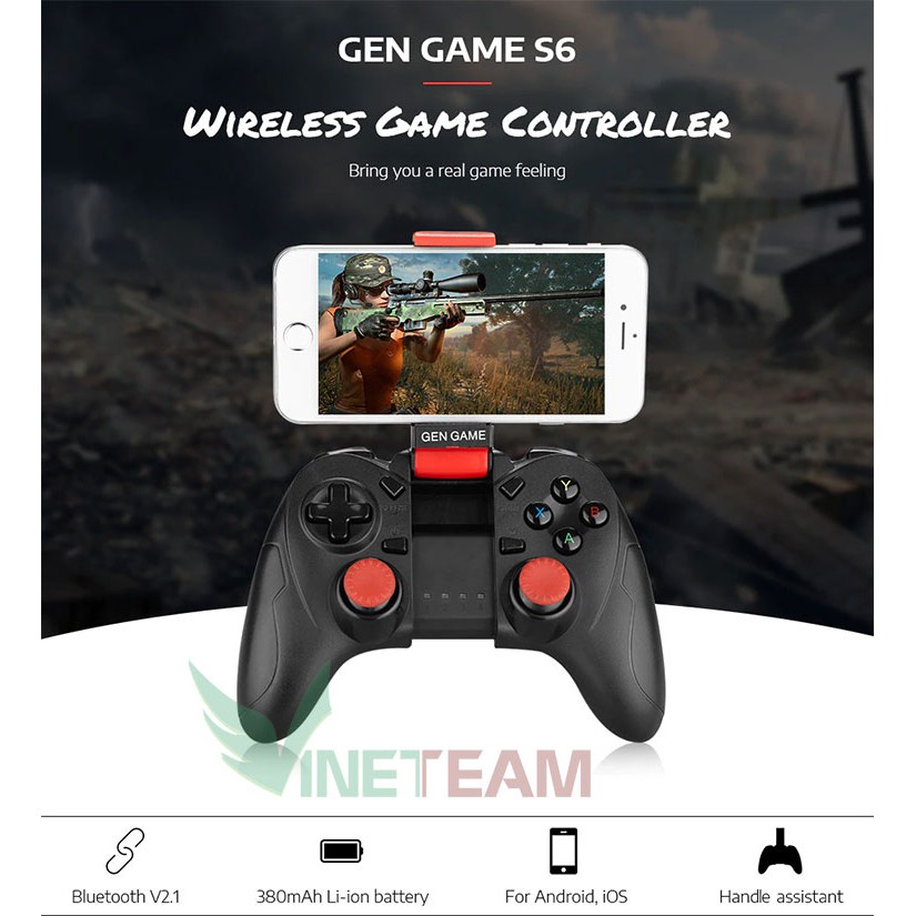 Tay Cầm Chơi Game Bluetooth Gen Game S6 Perfect -dc3384