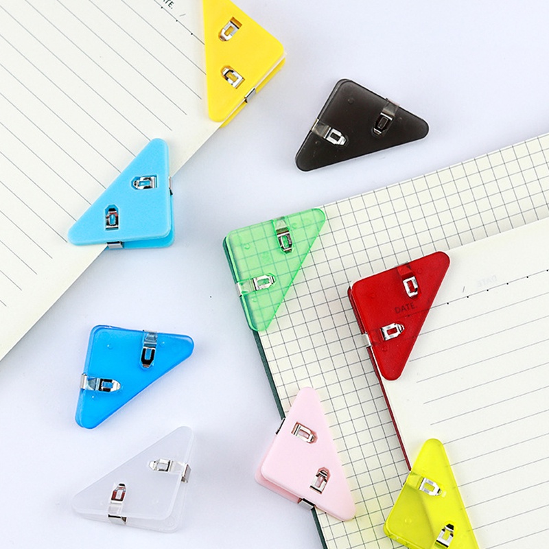 Kẹp Giấy Hình Tam Giác Bằng Nhựa Trong Suốt Đa Năng Dễ Thương