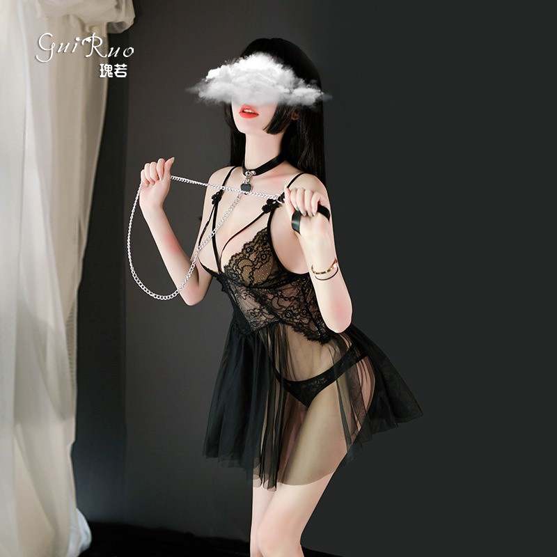 Đồ ngủ sexy - đồ lót sexy - Rose if new sexy underwear women sexy mesh perspective temptation lace thin condole belt nightdress home clothing 740 | BigBuy360 - bigbuy360.vn