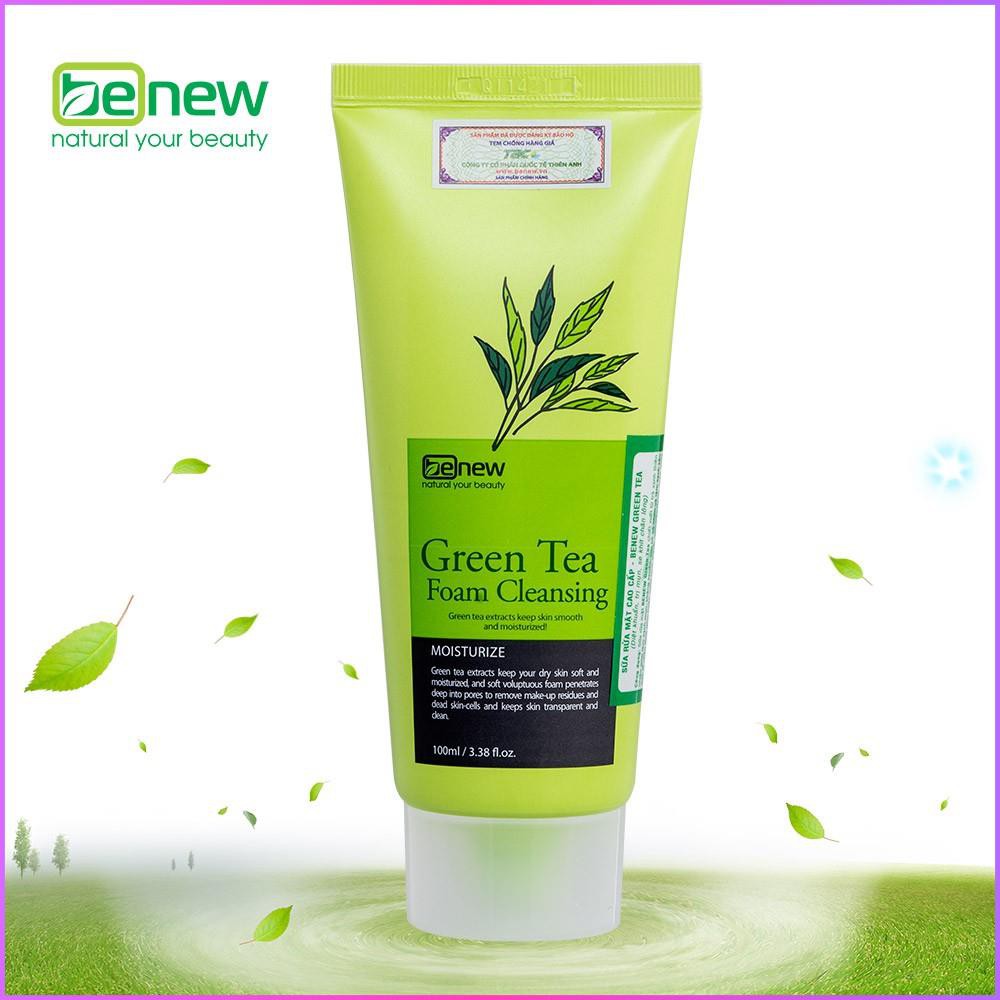 Sữa rửa mặt trà xanh Benew Green Tea Foam Cleansing 100ml