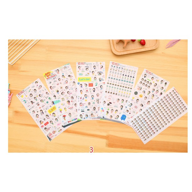 GIẤY DÁN STICKER HOẠT HÌNH DỄ THƯƠNG