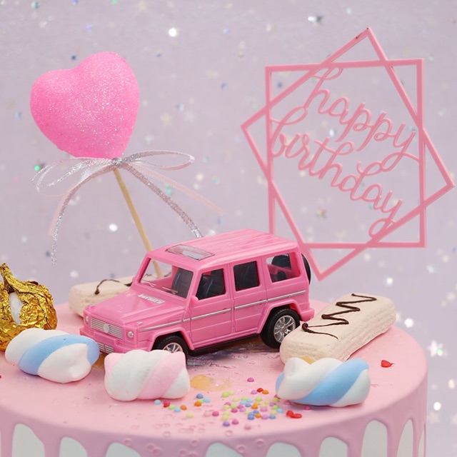 Xe oto jeep nhựa trang trí bánh, làm đồ chơi