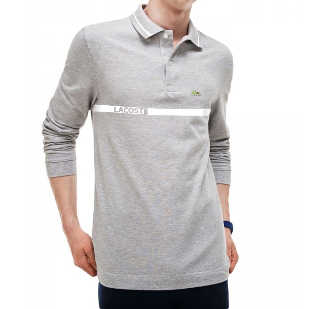 Áo thun nam có cổ polo cao cấp, màu kem phối viền sang trọng, Basis