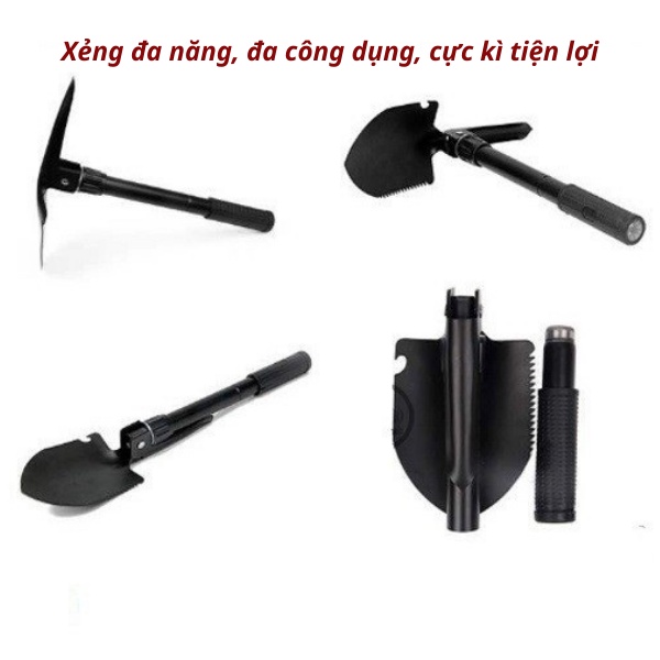 Xẻng làm vườn mini đa năng 5 trong 1, dụng cụ làm vườn đa năng, tiện dụng cho công việc làm vườn