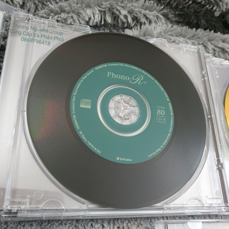 Bộ 05 Phôi Đĩa CD Trắng VERBATIM MITSUBISHI Phono Audio 2X - 48X - Chuyên Ghi Nhạc - Nguyên seal Có Vỏ -Chính Hãng