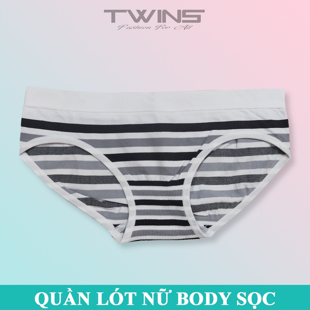 Quần lót nữ dệt kim cao cấp cạp thấp họa tiết sọc ngang phom mini ôm mông co giãn mềm mịn thoáng mát size dưới 60kg