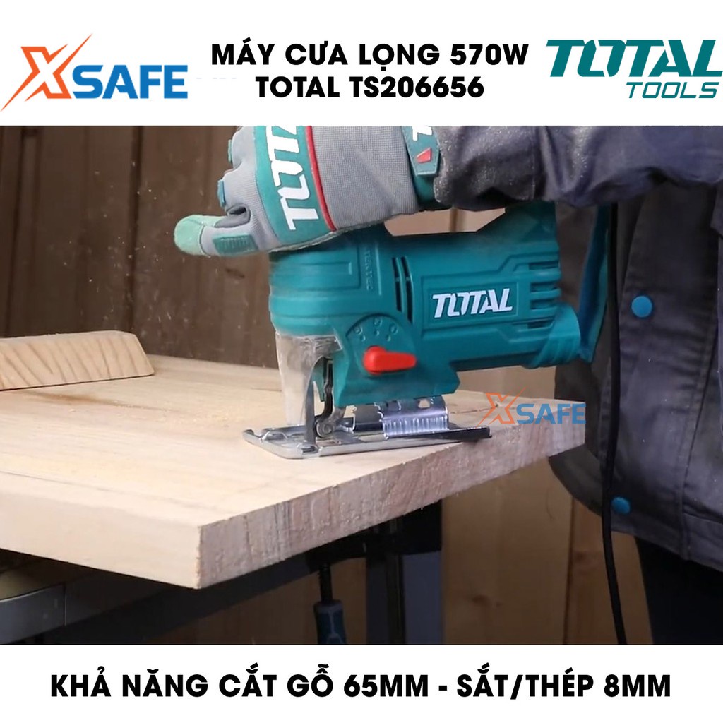 Máy cưa lọng 570W TOTAL TS206656 Tặng kèm 1 lưỡi cưa lọng 1 bộ than Máy cưa lọng Total công suất 570W