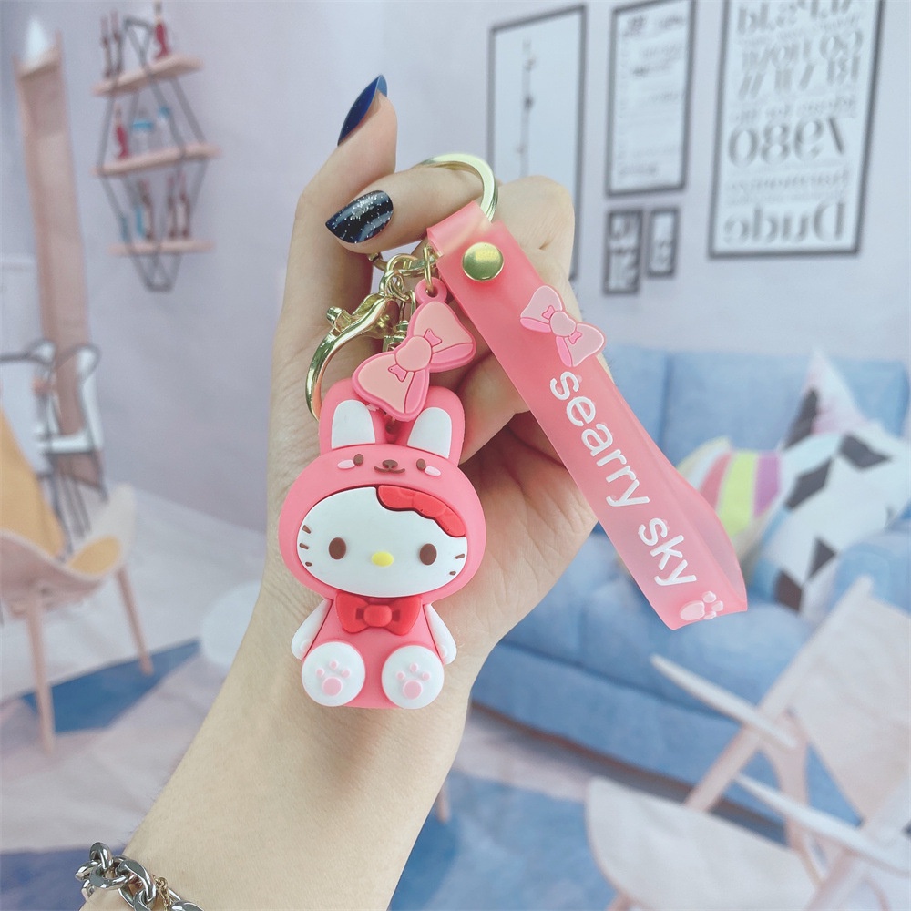 Móc Khóa Hình Búp Bê Hoạt Hình Sanrio Bằng Ngọc Bích Dễ Thương