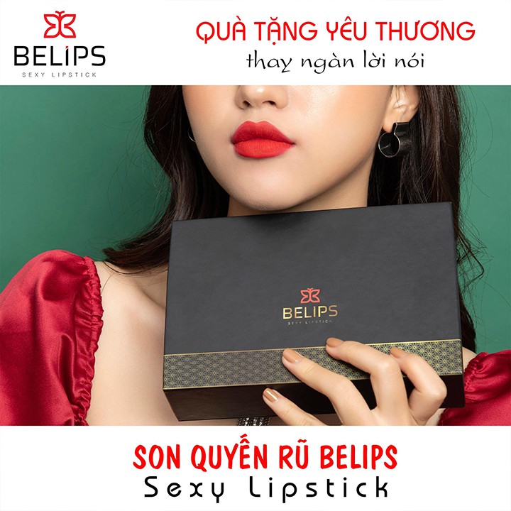 Combo 5 Son Môi Belips, son thỏi, son mướt (Tặng túi + hộp + thẻ BH)