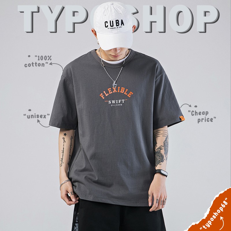 Áo thun unisex - Áo phông tay lỡ, form rộng, dáng unisex, hình in flexible TYPO shop | BigBuy360 - bigbuy360.vn