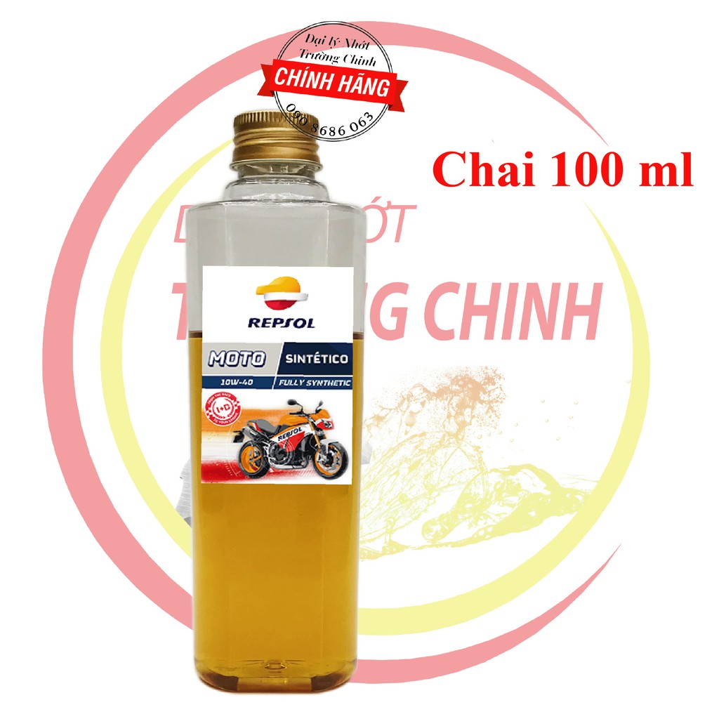 Nhớt Repsol Moto Sintetico 4T 10W40 100ML,200ML,300ML,400ML dành cho xe số