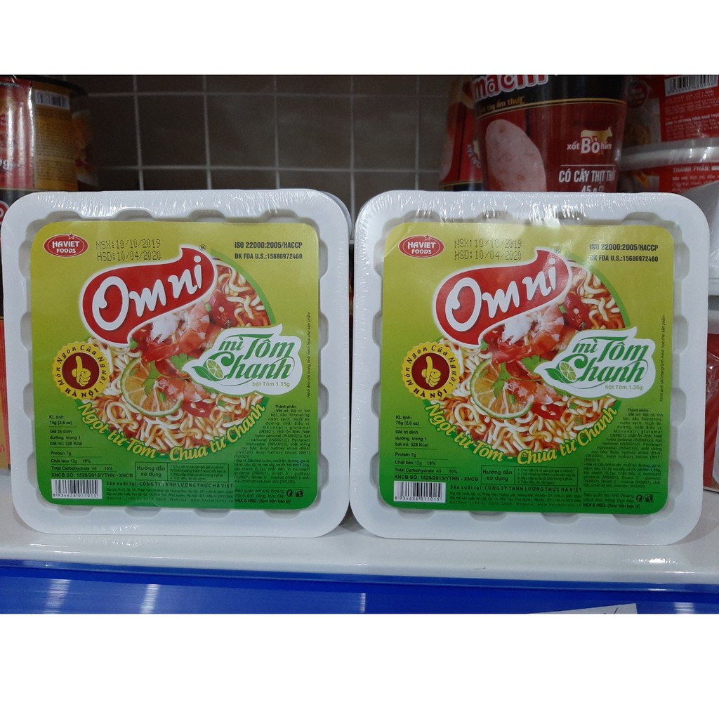 [Mã GROXUAN1 giảm 8% đơn 150K] Mì Tôm chanh Omni bát 75g