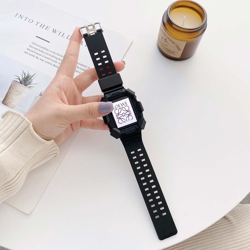 Ốp Tpu Có Dây Đeo Tay Cho Đồng Hồ Thông Minh Apple Watch Series 6 5 SE 4 3 44mm 40mm 38mm 42mm