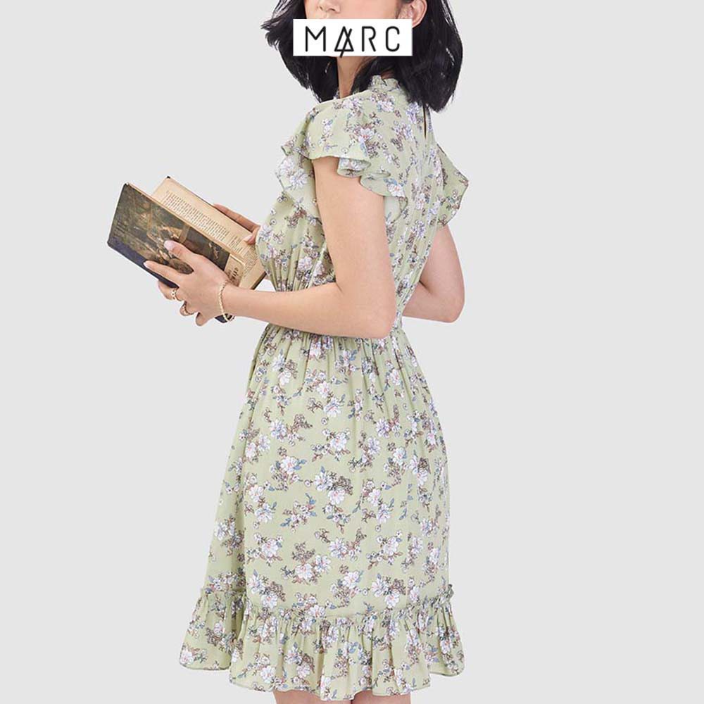 Đầm nữ MARC FASHION tay bèo smocking eo họa tiết hoa | BigBuy360 - bigbuy360.vn