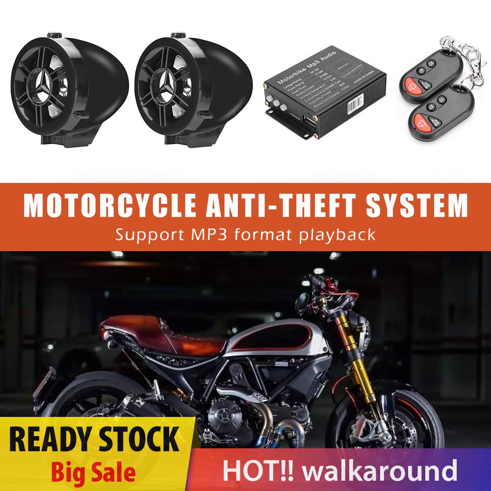 Hệ Thống Loa Khuếch Đại Âm Thanh Bluetooth MP3 FM Có Báo Thức Cho Xe Máy