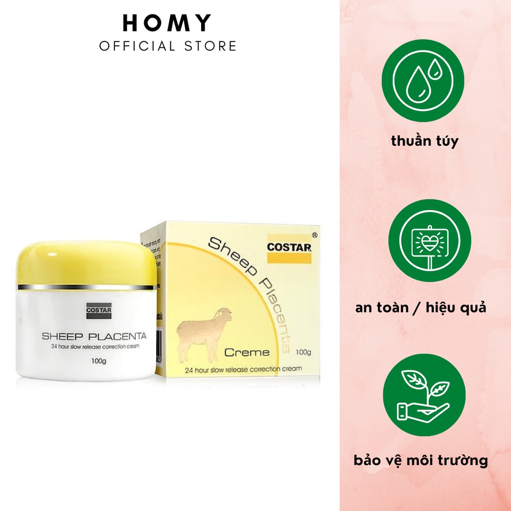 Kem dưỡng da nhau thai cừu costar sheep placenta creme 100g kem dưỡng trắng da cấp ẩm và phục hồi da