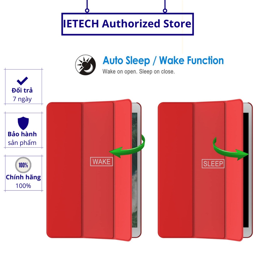 Bao da silicone cho iPad Air 1/ Air 2 tự động tắt mở PKCB
