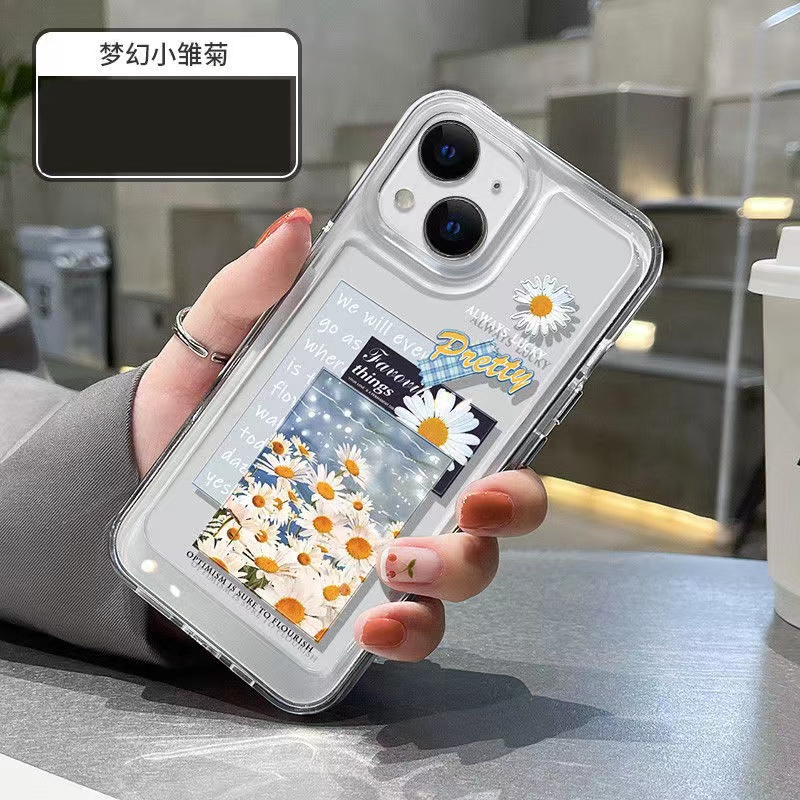 Ốp Điện Thoại Trong Suốt In Hình Hoa Cúc Cho iphone 11 13 7 8 Plus 12 13Pro Max X XS Max 7 8 SE 2020