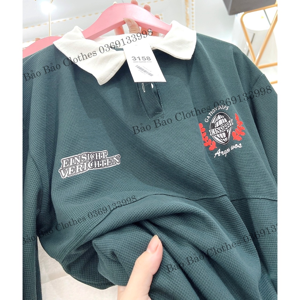 Áo Thun Polo Nam Nữ  Form Rộng Phối Cổ Thêu Ngực Vải Dày Mịn Thoáng Mát Thiết Kế Thời Trang Kiểu Dáng Năng Động