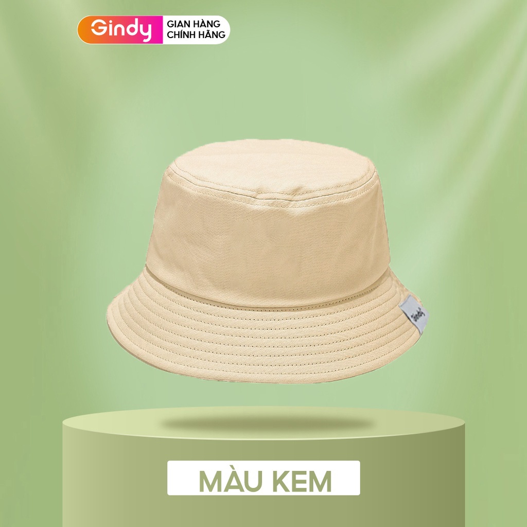 Mũ bucket trơn GINDY Nón tai bèo vành cụp trơn nhiều màu sắc Ulzzang form unisex M001