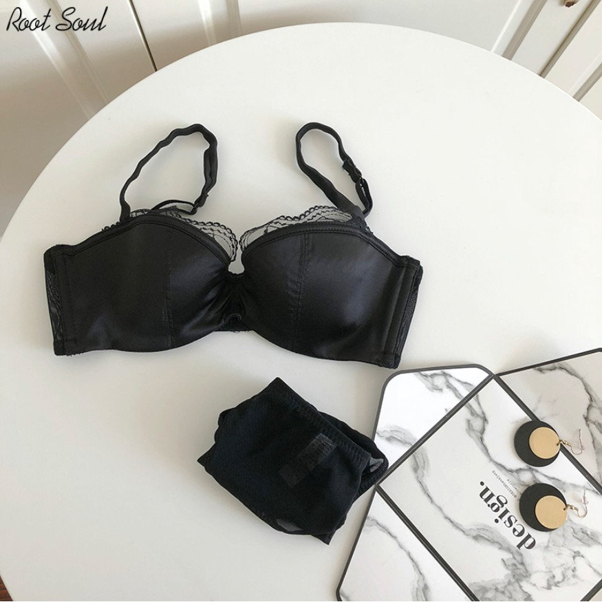 Bộ Đồ Lót Có Gọng Đệm Mỏng Vải Satin S125