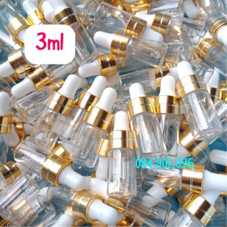 Combo 20 lọ chiết bóp 3ml thủy tinh