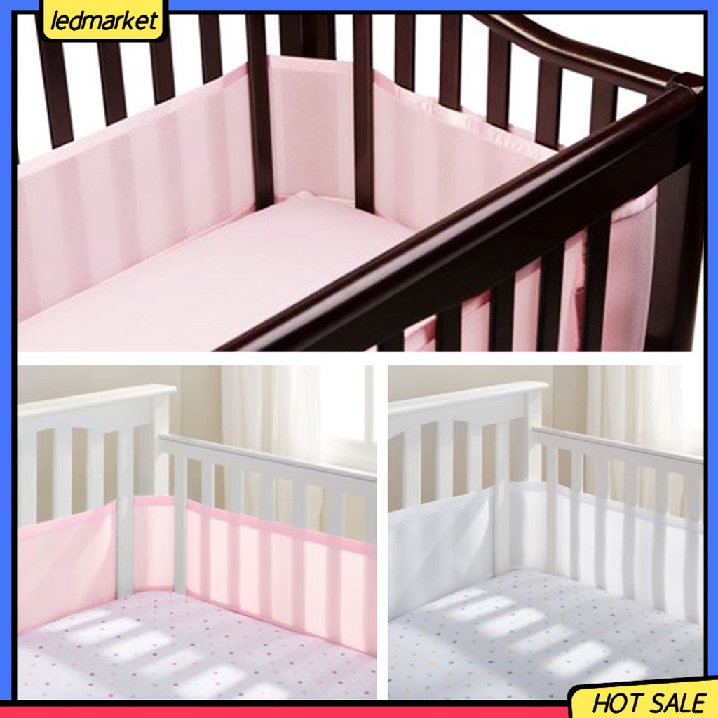 Set 2 Đệm Lưới Thoáng Khí Gắn Giường Cũi Cho Bé