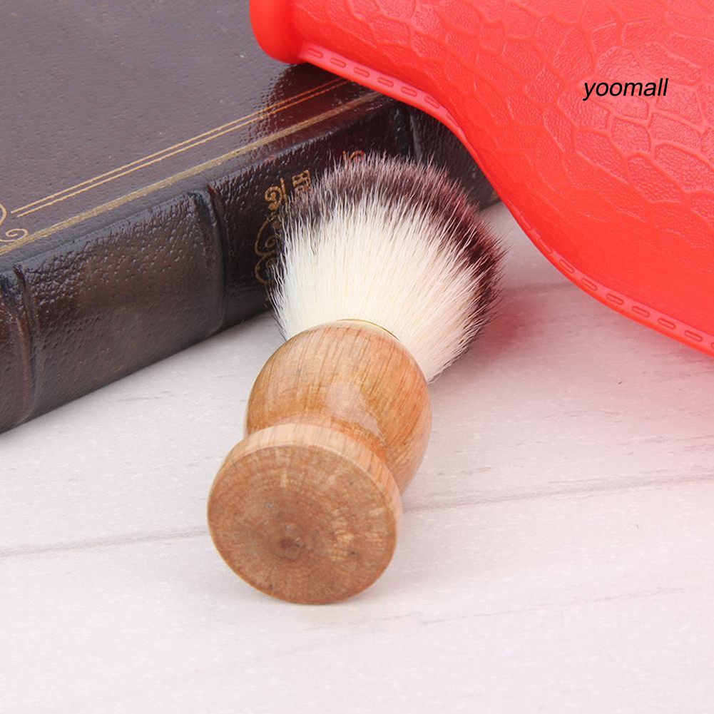 [Hàng mới về] Cọ Phết Kem Cạo Râu Tay Cầm Gỗ Tiện Dụng Chất Lượng Cao Cho Nam