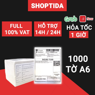 Giấy in nhiệt A6 Shoptida 500 tờ/ tệp, kích thước 10*15cm 3 lớp tự dán chống nước, sử dụng cho máy in đơn hàng SP46