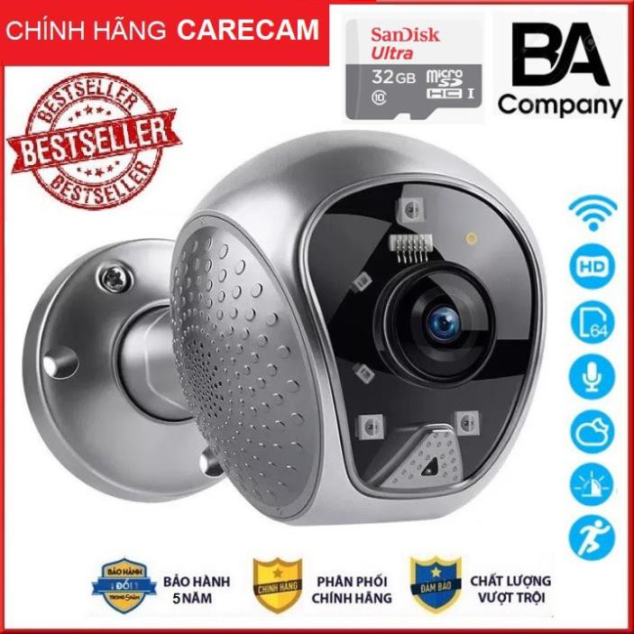 ( FREESHIP HÀNG LOẠI 1 ) Camera Ngoài Trời Carecam 3.0Mpx Full HD - Thiết Kế Đột Phá Bảo Hành 60 Tháng