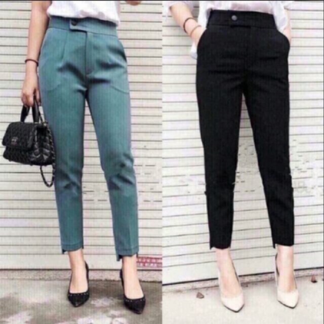 Quần baggi gấu lệch cúc bấm lệch | BigBuy360 - bigbuy360.vn