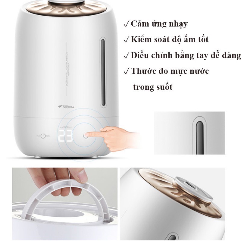 Máy Phun Sương Tạo Ẩm Cao Cấp Deerma F600, F628, F628S - Máy tạo ẩm dung tích 5 Lít, Công suất lớn, Khuếch Tán Tinh Dầu