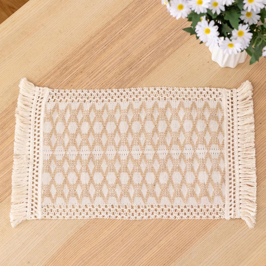 Khăn Trải Bàn Vải Lanh Phong Cách Bắc Âu Retro Hiện Đại