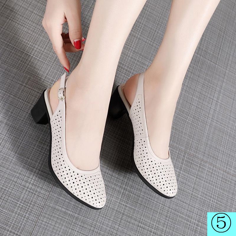 Giày Sandal Cao Gót Da Mềm Dày Dặn Hở Ngón Thời Trang Mùa Hè Dành Cho Nữ 2022