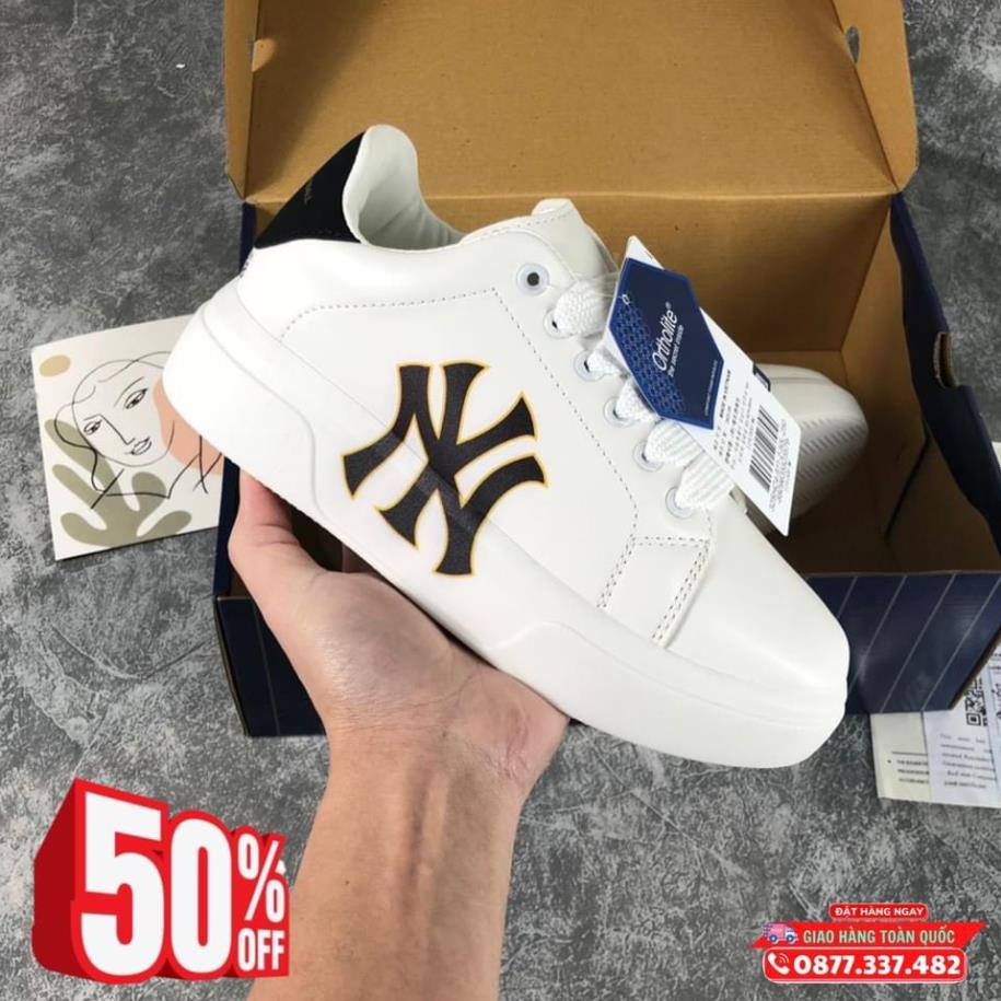 Giày MLB MCQ in chữ NY LA hàng cao cấp nam nữ, Giày MLB MC Queen tôn dáng tăng chiều cao cực hot 2022