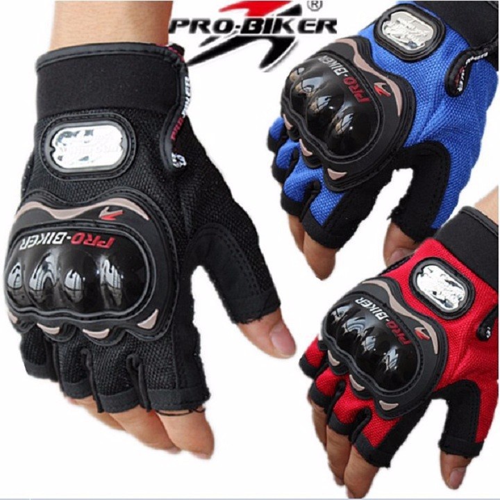 Găng Tay Xe Máy Cụt Ngón Probiker Chính Hãng, Găng Tay Nam Đi Du Lịch, Phượt, Tập Gym Có Gù Bảo Vệ Lòng Bàn Tay