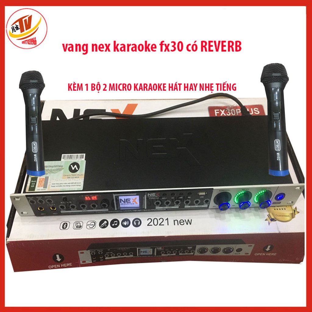 [kèm micro đôi] Vang cơ karaoke chuyên nghiệp NEX FX30 Plus  Vang cơ Karaoke vang cơ Nex FX50PLUS