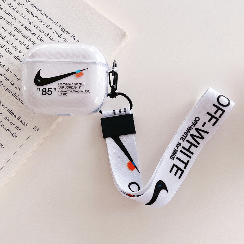 Vỏ Bảo Vệ Hộp Đựng Tai Nghe Airpods 3 / 1 / 2 / pro Trong Suốt Kèm Dây Đeo Mềm Mại