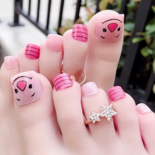 bộ 24 móng chân giả kèm keo