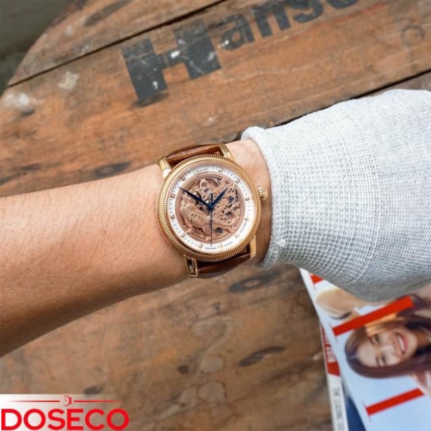 Đồng hồ đeo tay nam automatic  chạy tích cót - đồng hồ ogival bát mã truy phòng full box