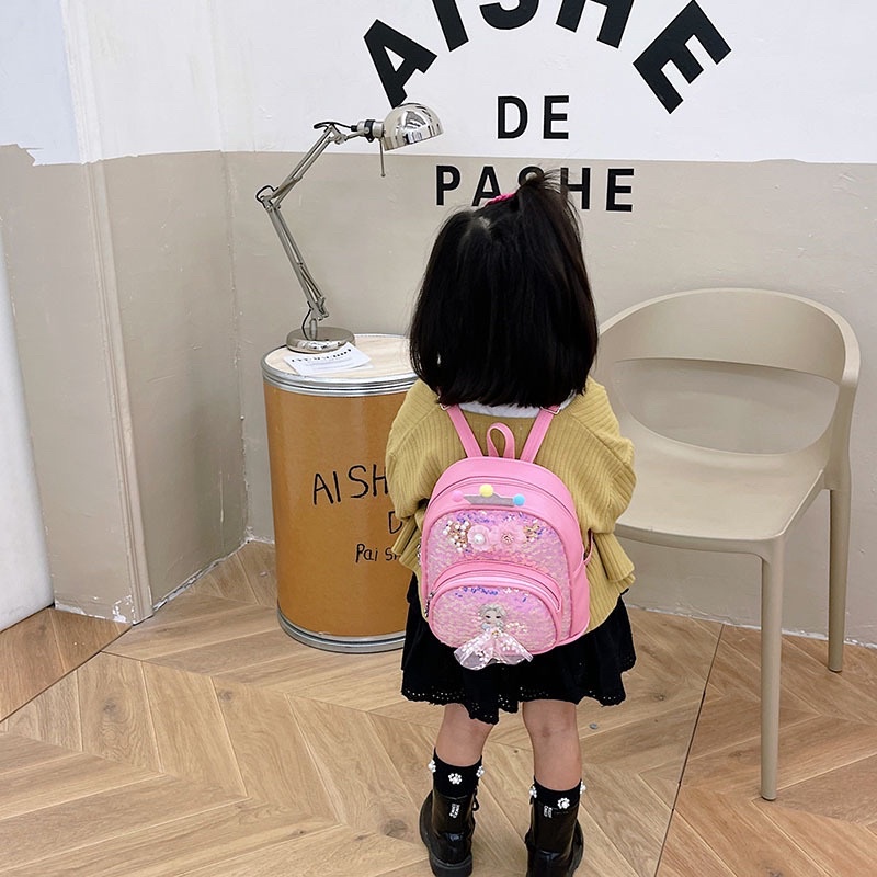 Balo bé đi mẫu giáo có in hình ELSA, Bạch Tuyết đáng yêu, chất liệu nhẹ, an toàn, phù hợp với trẻ 0-5 tuổi