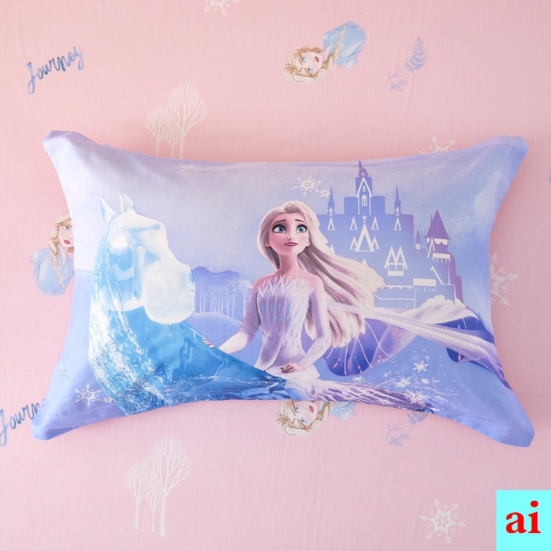 Disney Vỏ Gối Cotton 30x50 40x60cm In Hình Công Chúa Băng Giá Elsa Cho Bé Gái