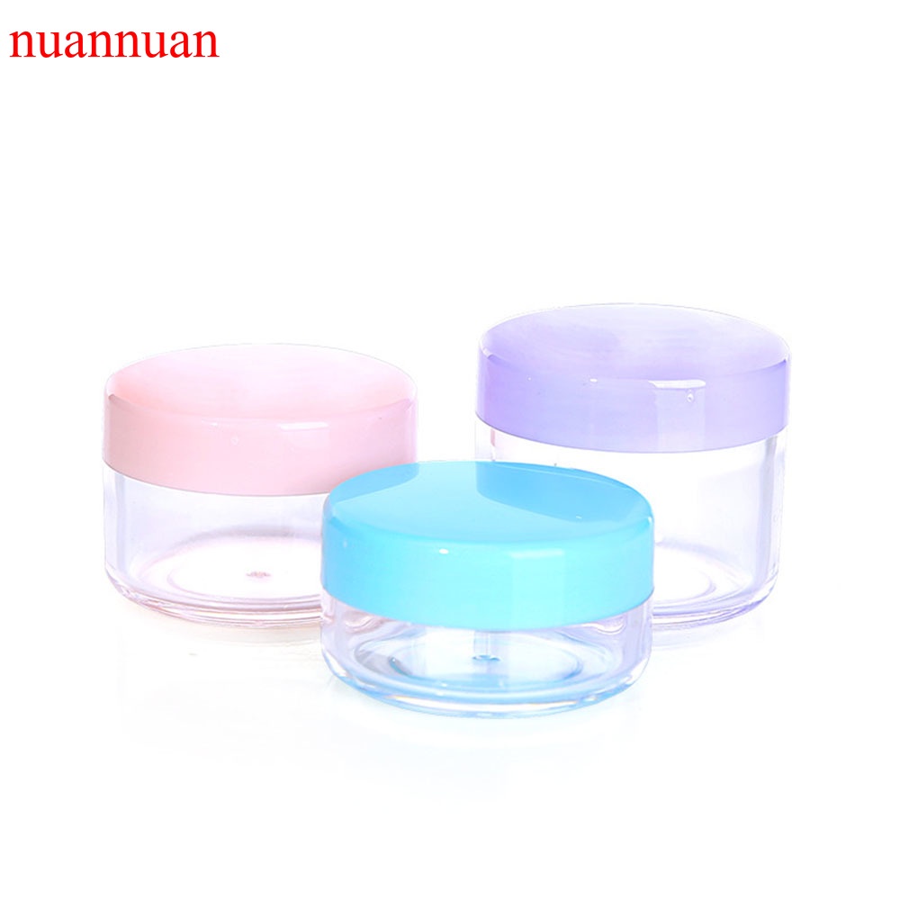 Hộp nhựa trong suốt đựng mỹ phẩm dạng tròn 10g 15g 20g tiện dụng