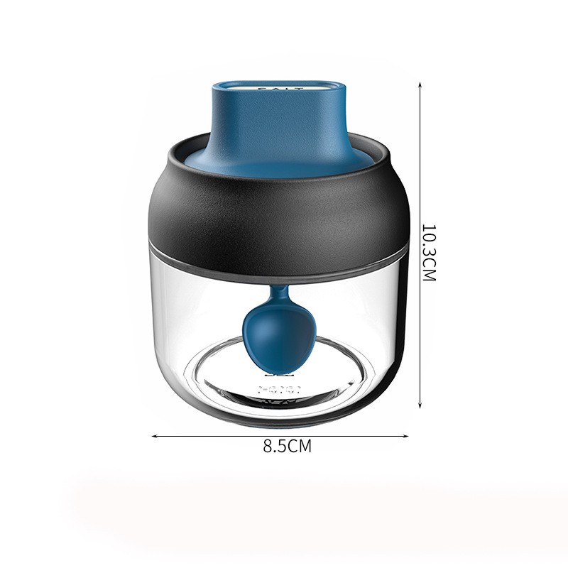 Hũ đựng gia vị thủy tinh, hộp đựng gia vị, thực phẩm muỗng nhựa 280ml thấp siêu tiện dụng HDG01