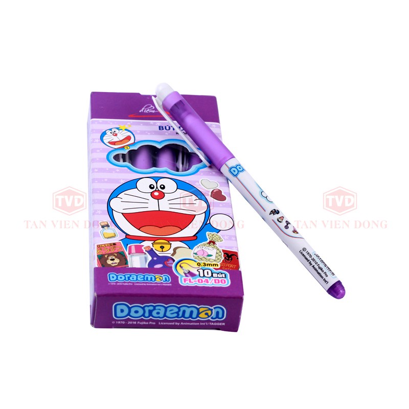 Bút lông kim Doraemon FL-04/DO Beebee màu tím (Hộp 10 chiếc)