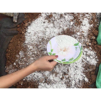 1kg Vôi bột nông nghiệp dùng khử chua, hút ẩm cải tạo đất...